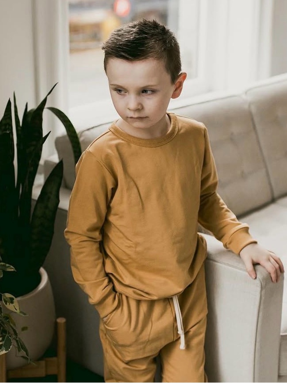 Haven Kids' Mustard Crewneck Sweatshirt